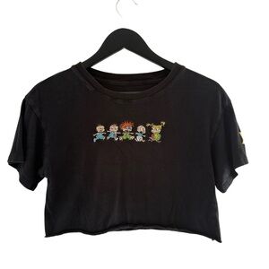 Vintage Y2K Black Rugrats Crop Top Tee